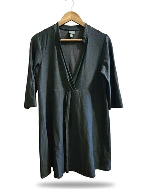 Eileen Fisher Crepe Twist 3/4 Sleeve Dress